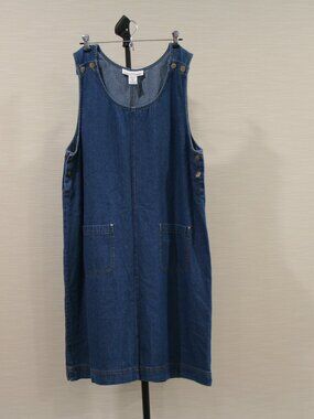 Serengeti Catalog Blue Denim jumper Dress Size XL